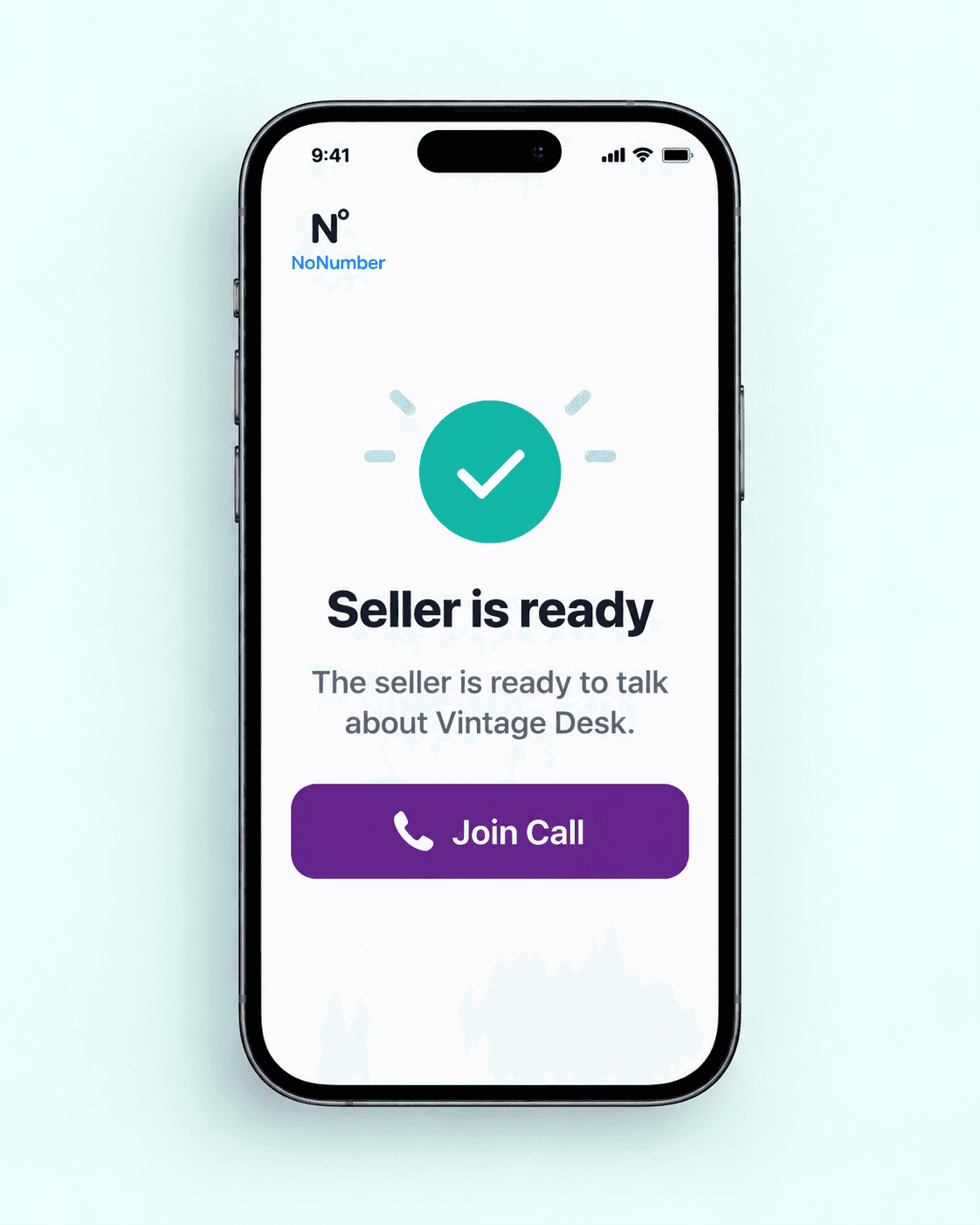 Buyer notified that the seller is ready to talk